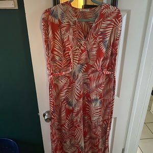 Sold**Cupshe Womens palm leaf dress